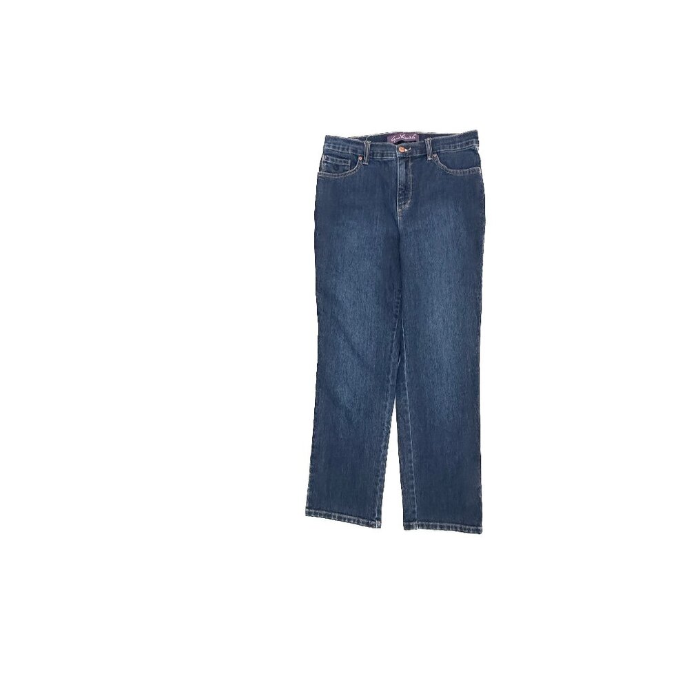 Gloria Vanderbilt Amanda Jeans Women 8P Dark Blue Straight Leg High Rise Denim